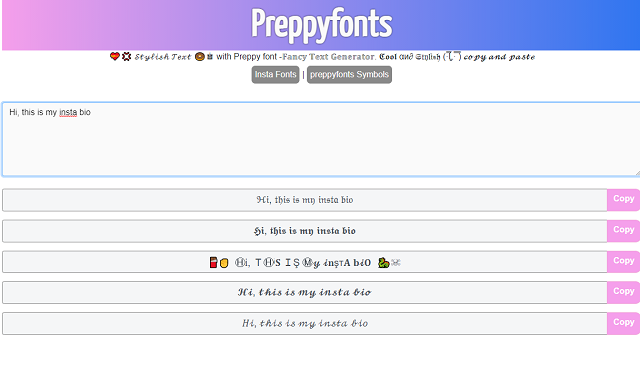 Examples of cute letters and preppy fonts